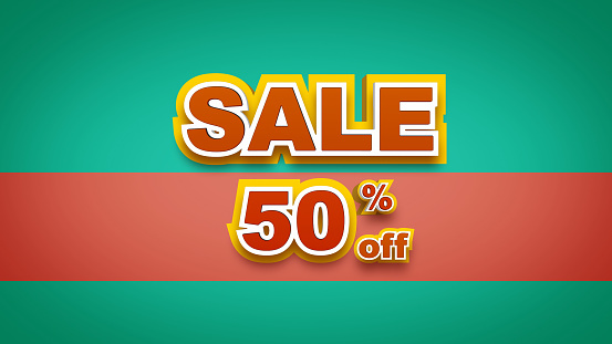Discount Up to 50% off and special offer. sale promotion advertisement. deals price tag for discount clearance on online shopping. sale season, mega sale for promo video.