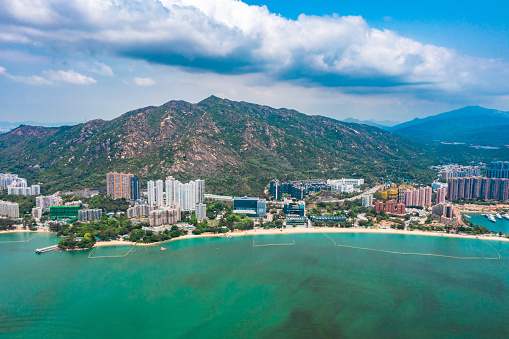 Drone view of Gold coast, Hong Kong