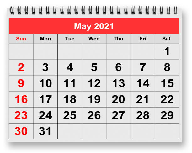 istock Monthly calendar - month May 2021 1313463588