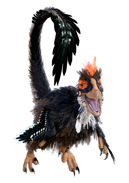 istock 3D illustration dinosaur Deinonychus Antirrhopus on white 1313466570