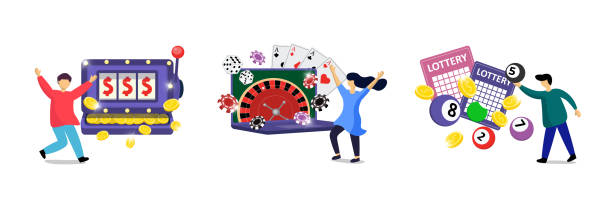 онлайн-набор зависимости от азартных игр. рискованные развлечения интернет-казино зависимость иллюстрации. слот-машина, лотерейная игра, р - roulette roulette wheel wheel isolated stock illustrations