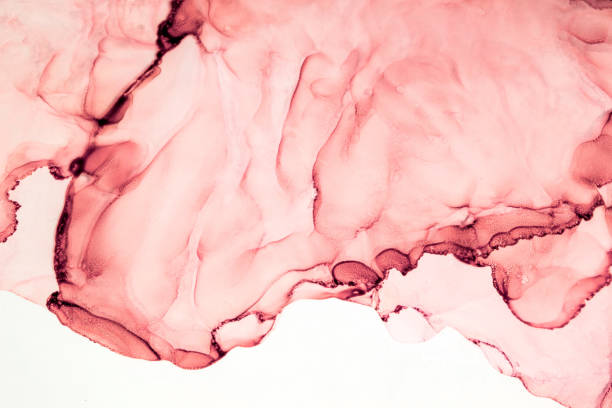 istock Abstract color background, hand drawn alcohol painting, liquid ink technique 1313481030