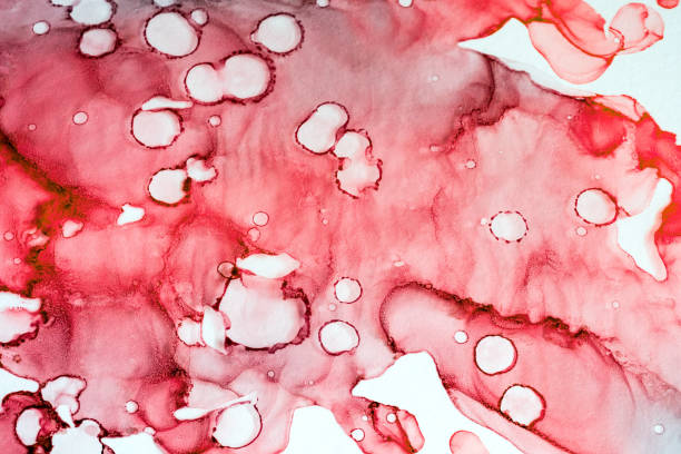 istock Abstract color background, hand drawn alcohol painting, liquid ink technique 1313481033