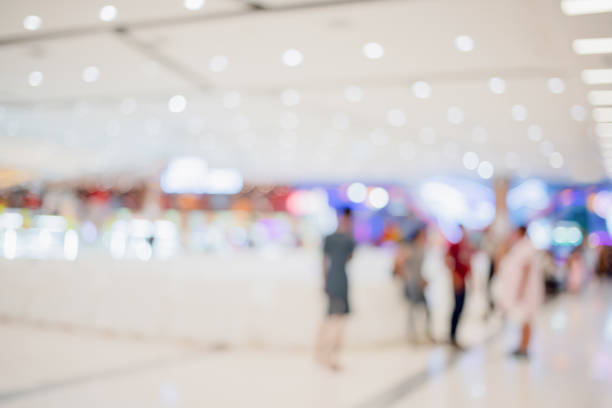 istock Blur abstract with crowd people . the mall indoor  With the light 1313481772