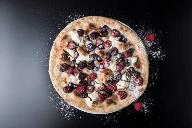 Dark and White Chocolate berry pizza