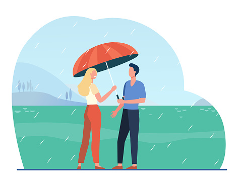 Cartoon Couple Standing Under Rain With Umbrella Stock Illustration - Download Image Now - Concepts, Protection, Adult - iStock Cartoon Couple Standing Under Rain With Umbrella Stock Illustration - Download Image Now - Concepts, Protection, Adult - iStock