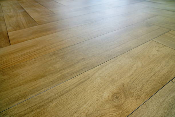istock Empty wooden floor with stripes 1313490372