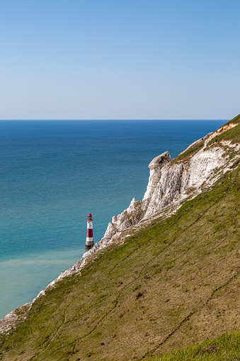 Beachy Head Lighthouse on the Sussex Coast on a Sunny Day