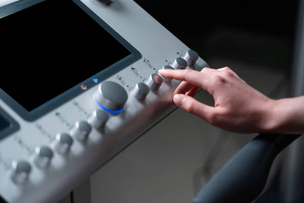 istock EMS device in gym. Sport training in electrical muscle stimulation suit. 1313512992
