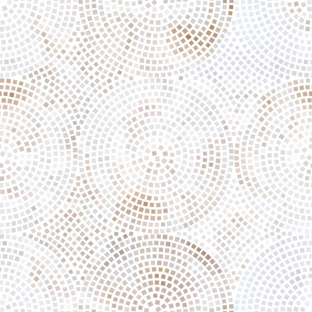 ilustrações de stock, clip art, desenhos animados e ícones de abstract seamless pattern with circles of mosaic. - italian culture