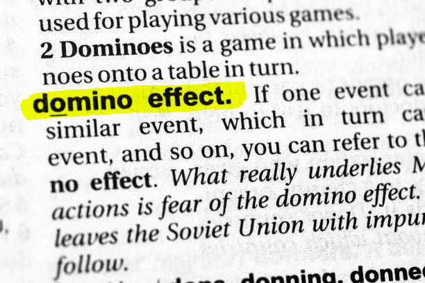 istock Highlighted word domino effect concept and meaning 1313516775