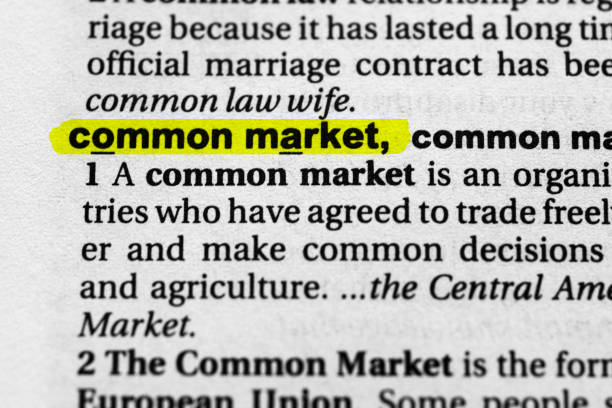 istock Highlighted word common market concept and meaning. 1313516827
