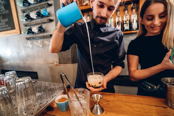 istock Baristas packing coffee 1313518836