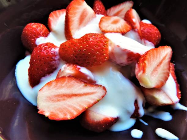 istock Japan. April. Fresh strawberry with cream. Close-up. 1313522822