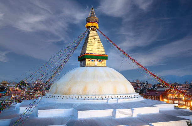 istock Famous ancient Boudhanath Stupa, also called Boudnath, or Boudha in Kathmandu valley, Nepal. It is one of the most remarcable symbol of Buddism. 1313523772