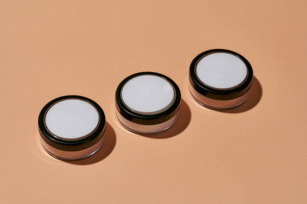 istock Cosmetological powder in round makeup containers 1313523937