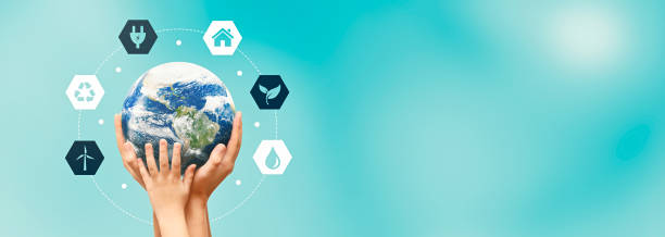 istock Earth globe in hands. Environmental protection 1313532433