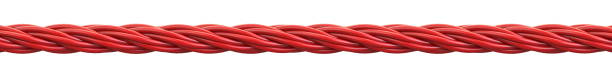 corda rossa 3d - wool thread red string foto e immagini stock