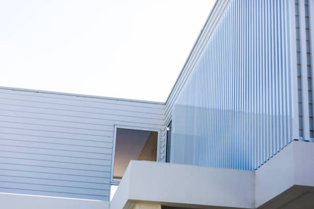 istock Closeup new, modern house, top part, background with copy space 1313535287