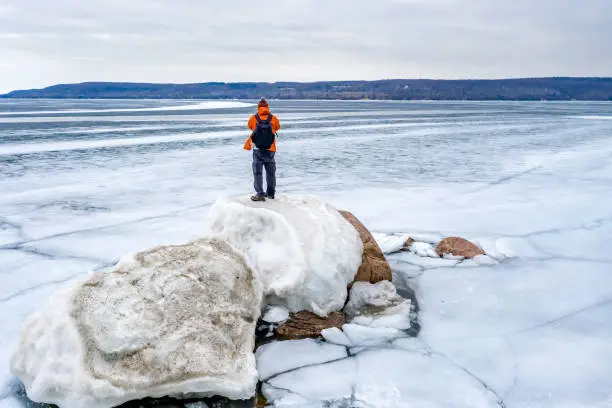 Photo of Georgian bay in winter close to Tiny, Ontario, Canada.