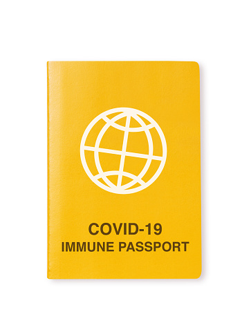 Immunity passport with clipping path.