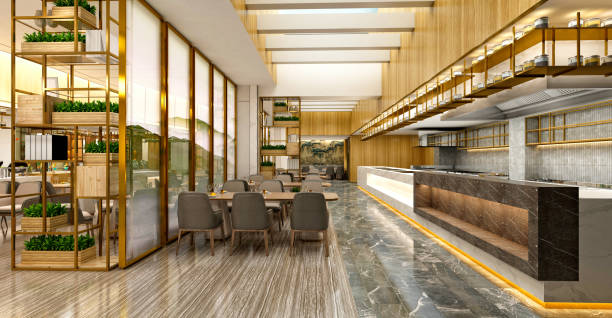 istock 3D render of cafetaria and restaurant 1313542868