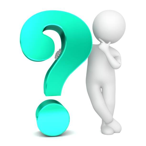 istock Asking man stick figure with turquoise question mark 3d 1313543454
