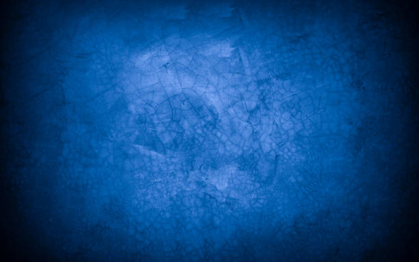istock Old wall pattern texture cement blue dark abstract  blue color design are light with black gradient background. 1313544814