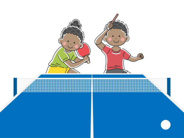 Table tennis. Table tennis. ping pong table stock illustrations