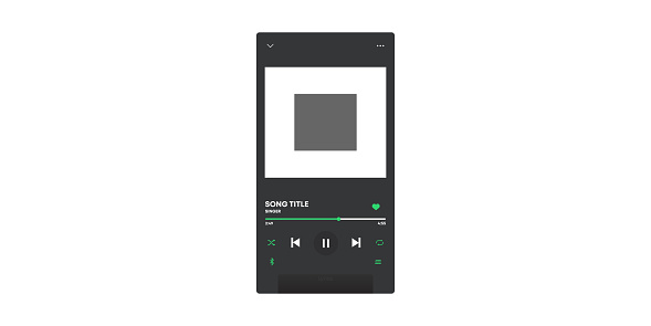Mock up of music player vector illustration