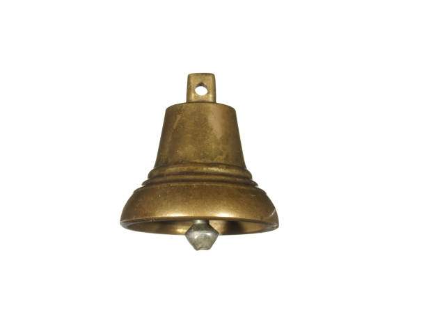 istock Cast bronze bell with tongue isolated on white background. 1313550894