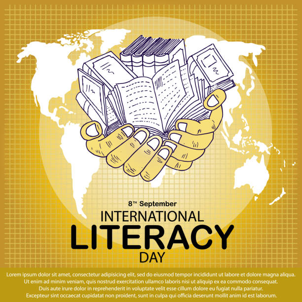International Literacy day, poster and banner International Literacy day, poster and banner financial literacy logo stock illustrations