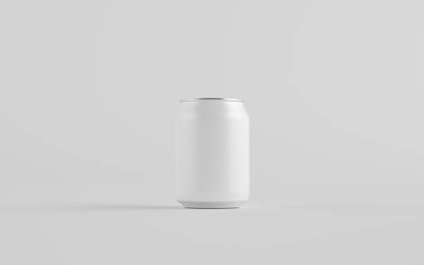 istock 8 oz. / 250ml Stubby Aluminium Beverage Can Mockup - One Can. Blank Label 1313556822