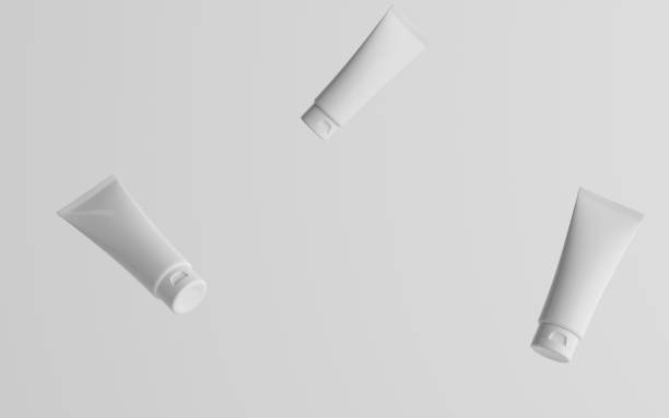 istock 100ml Cosmetic Cream Tube Packaging Mockup - Multiple Floating Tubes 1313556895