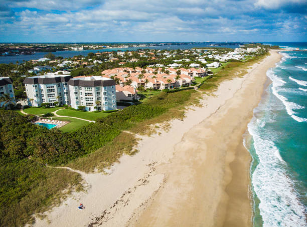 istock Drone point of view Florida Beach and Ocean 1313559067