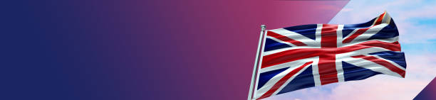 istock United Kingdom Flag with Office and large Gradient Single Flag 1313564455