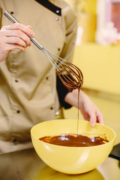 istock Woman melted chocolate and whipped 1313569264