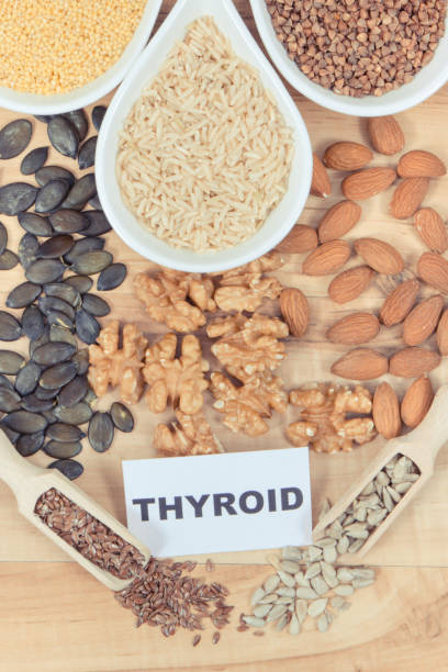 istock Best nutritious food for healthy thyroid. Natural eating as source vitamins 1313573209