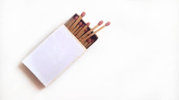 istock Box of matches isolated on white background. 1313577776