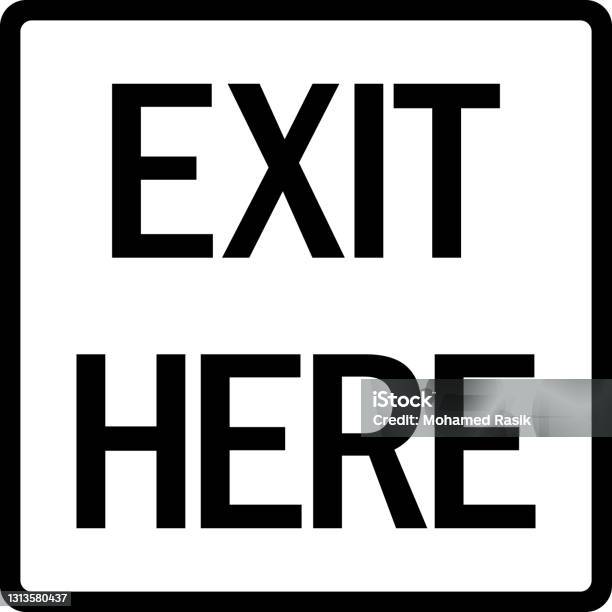 Exit. He Exit Here Sign Stock Illustration - Download Image Now - Abstract ...