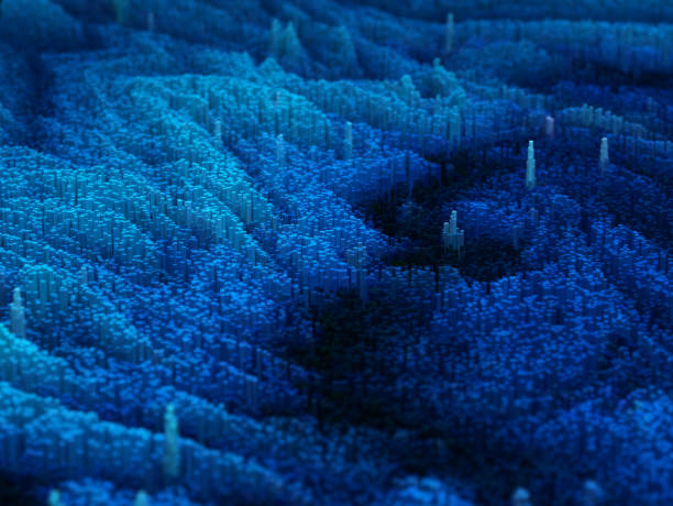 istock Digital Landscape. Modern hi-tech, science, futuristic or technology concept. 1313581255