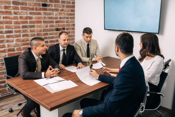 istock Lawyers discussing new case 1313583337