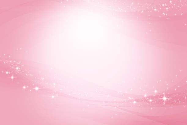 ilustraciones, imágenes clip art, dibujos animados e iconos de stock de onda brillante & fondo rosa curva - pink backgrounds glitter shiny