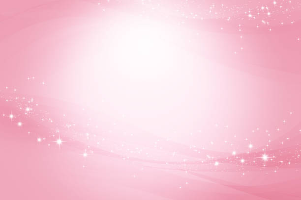 シャイニングウェーブ&カーブピンクの背景 - ピンク　背景点のイラスト素材／クリップアート素材／マンガ素材／アイコン素材