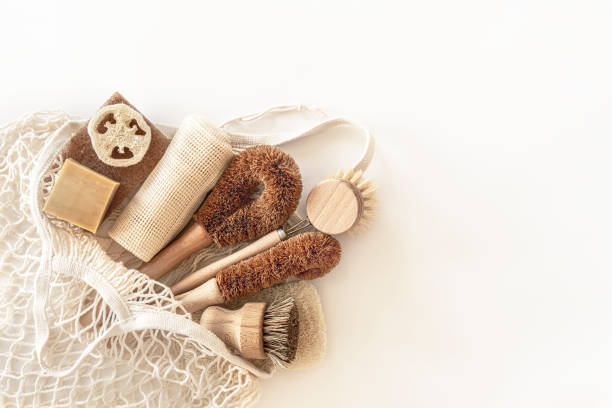 istock Eco friendly natural cleaning tools and products. 1313587262