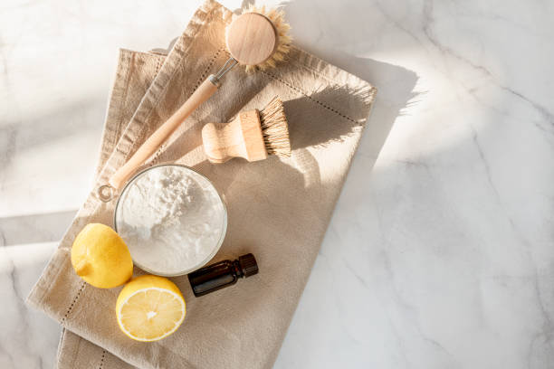 istock Eco friendly natural cleaning tools and products. 1313587381