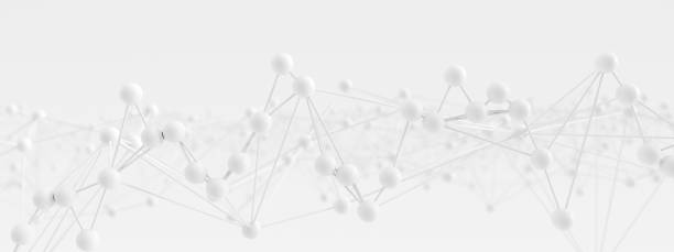 global digital mesh network, blockchain - white molecule imagens e fotografias de stock
