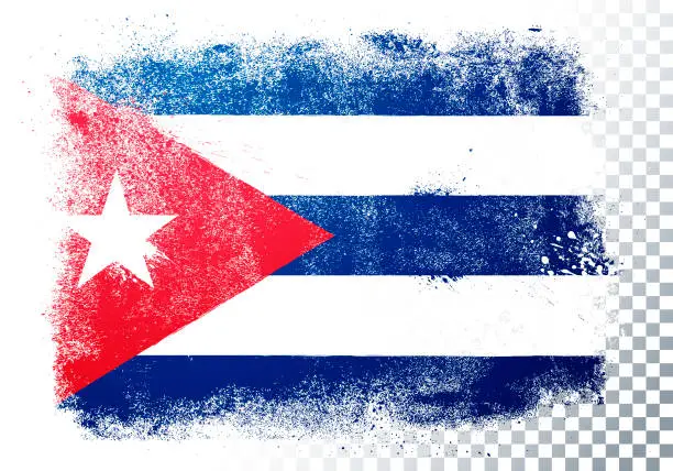 Vector illustration of Vector Illustration isolated flag of cuba in grunge texture style.
