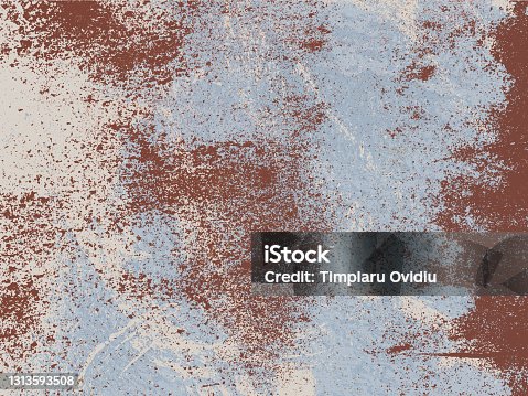 istock Rusty iron texture. Rust and dirt overlay black and white texture. 1313593508