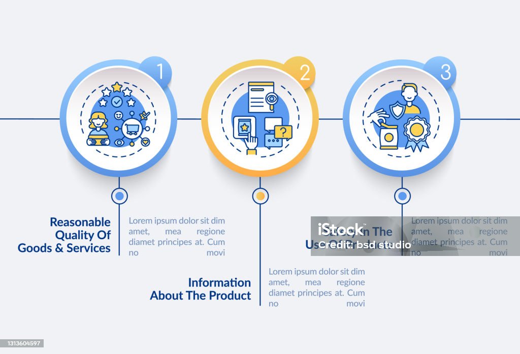 Customer Rights Graph Basic Consumer Rights Vector Infographic Template Stock Illustration ...